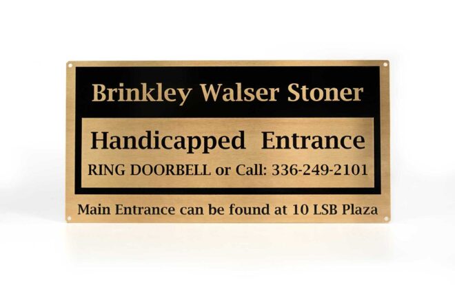 Brinkley Walser Thin Gauge Sign