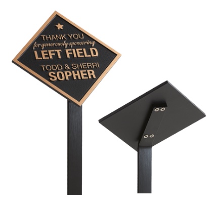 Garden Stake plaque option sample