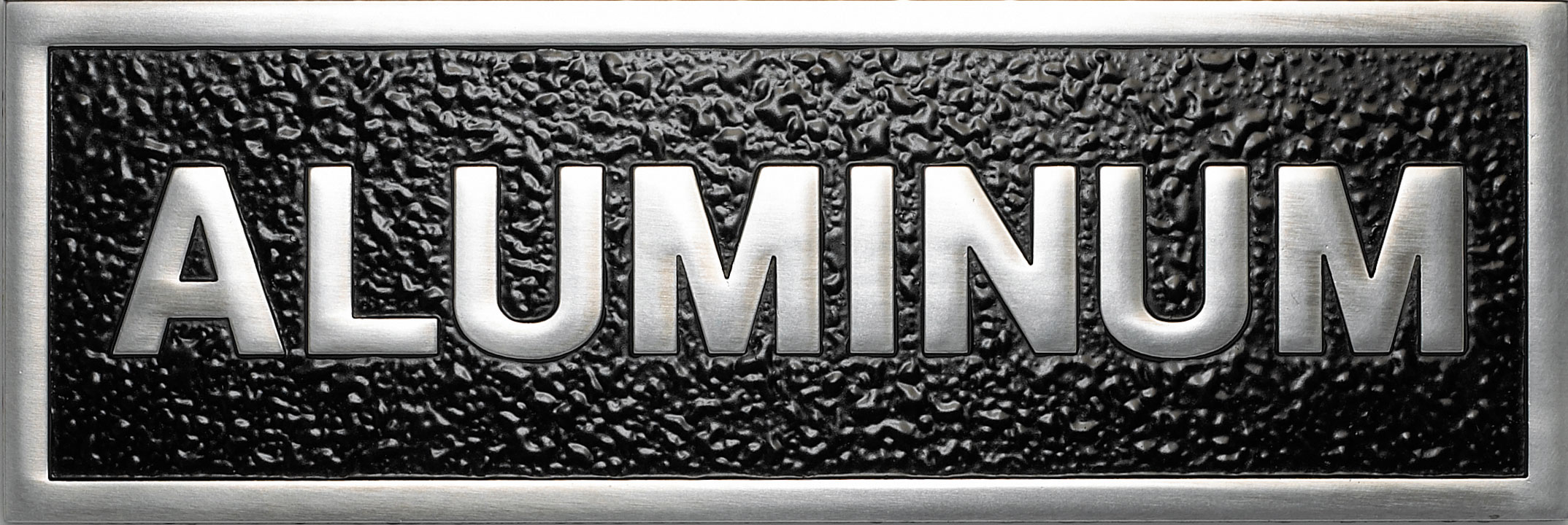 Polished Aluminum plaque option sample