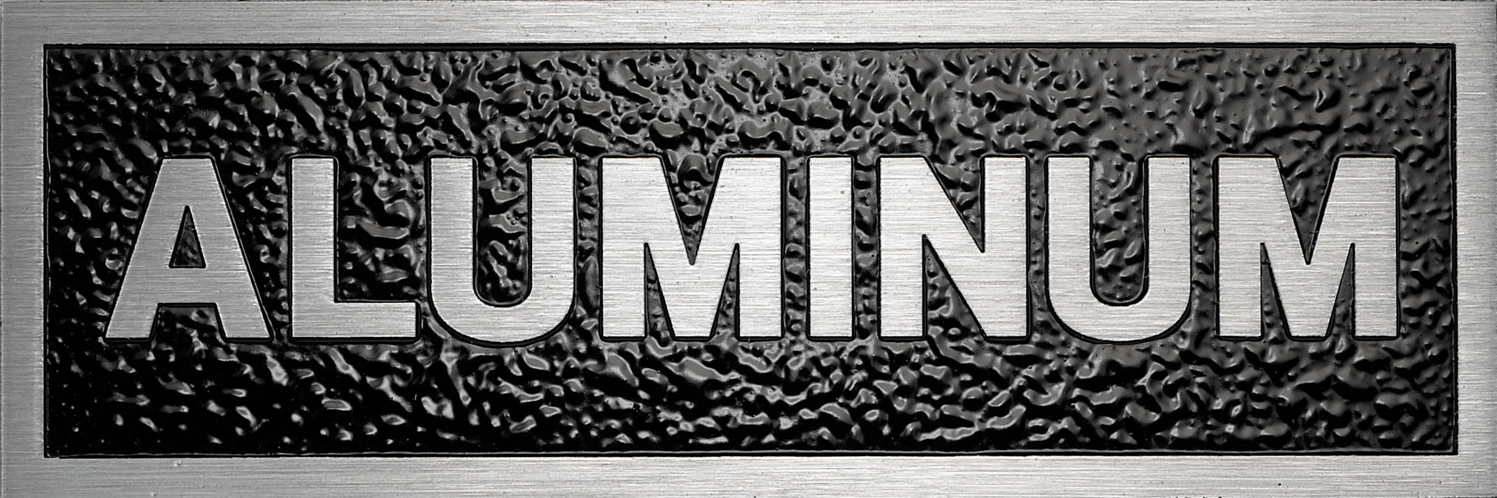 Brushed Aluminum plaque option sample