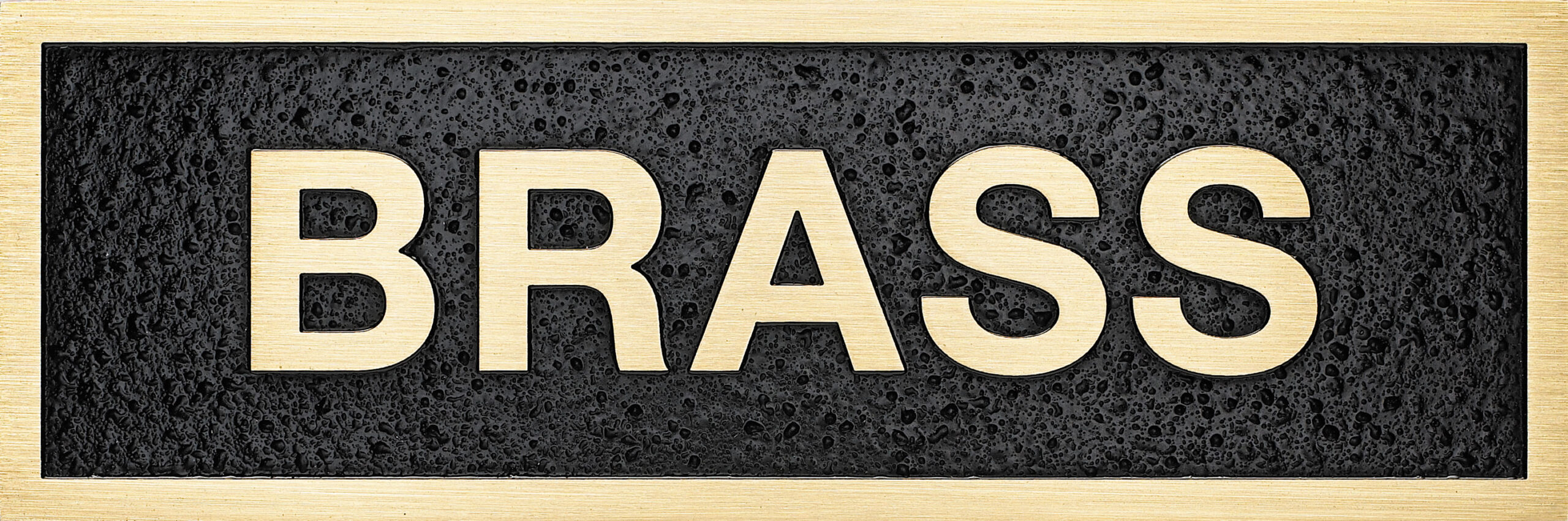 Brushed Brass plaque option sample