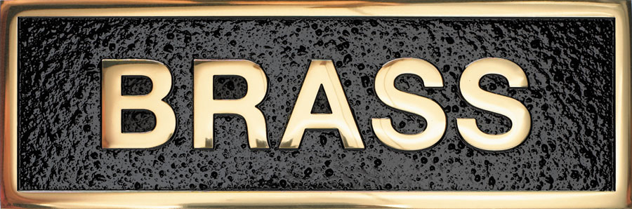 Polished Brass plaque option sample