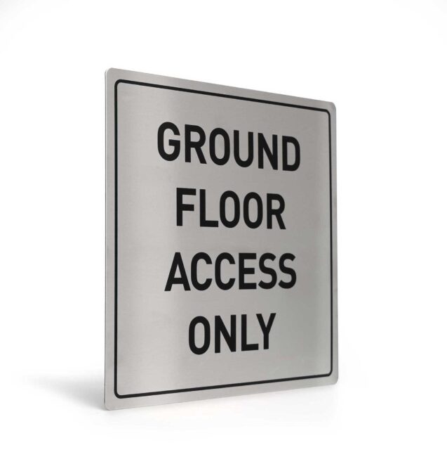 Ground Floor Access Thin Gauge Sign