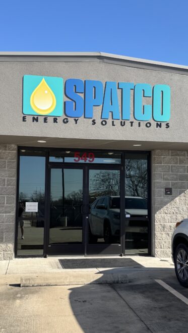 aluminum flat cut metal exterior signage with Colorlast