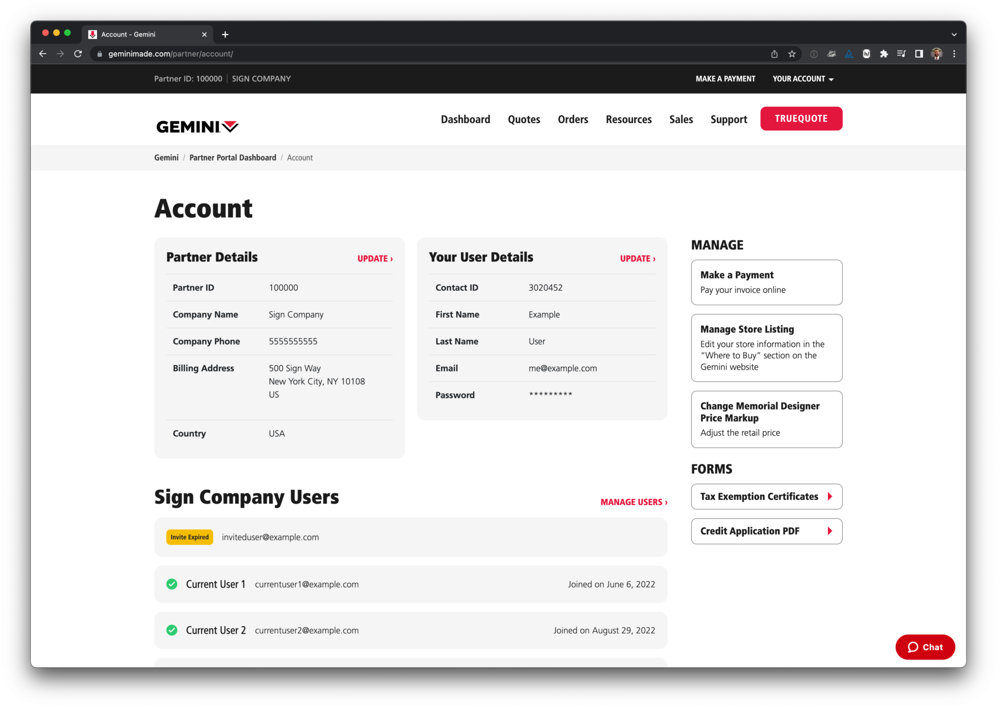 Partner Portal Information