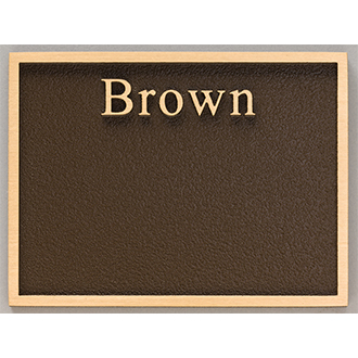 Brown plaque option sample