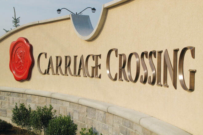 Carriage Crossing sign
