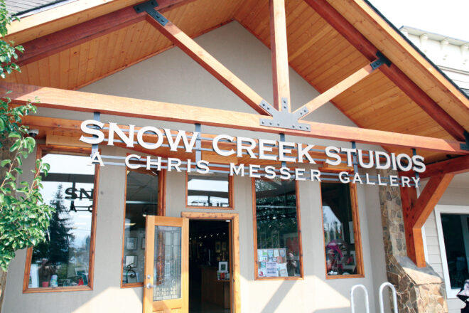 Snow Creek Studios sign