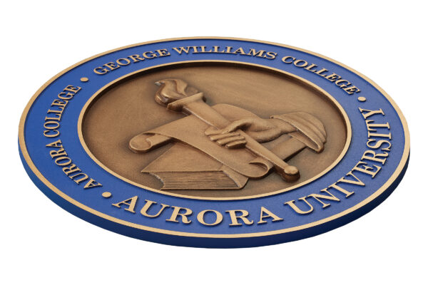 Aurora University plaque