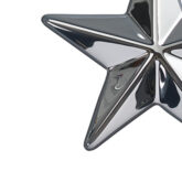 chrome polished star for formed plastic options