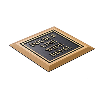 Double Line Wide Bevel* plaque option sample