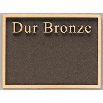 Duranodic Bronze plaque option sample