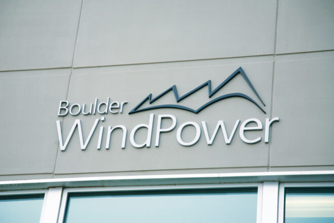 Boulder WindPower sign