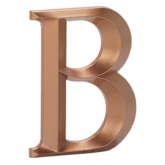 Injection molded letter B