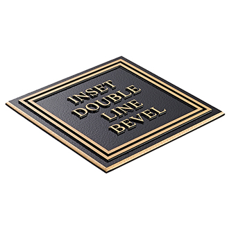 Inset Double Line Bevel* plaque option sample