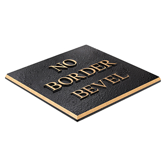 No Border Bevel* plaque option sample