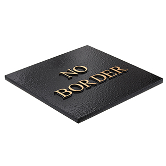 No Border plaque option sample
