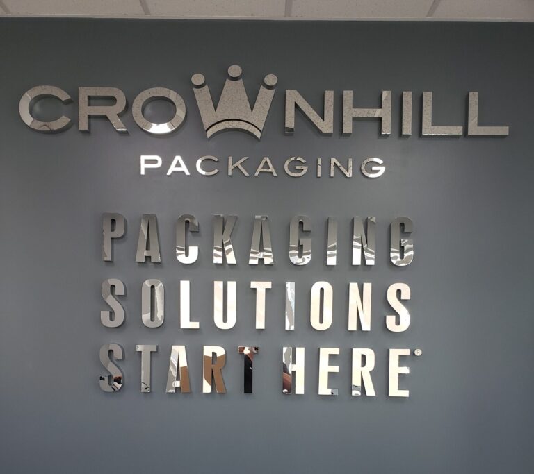 Aluminum office name plates and directional signage are available in polished silver and brushed bronze colors.