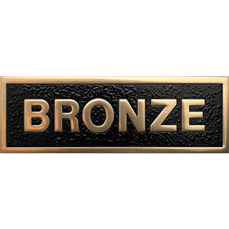 Polished Bronze plaque option sample