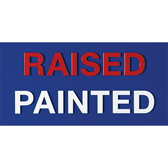 Raised Painted plaque option sample